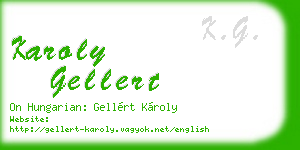 karoly gellert business card