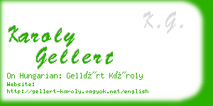 karoly gellert business card